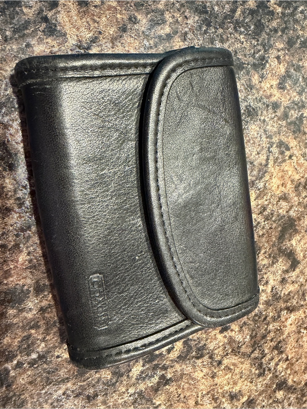 Coach Black Leather Men's Key & Card Holder